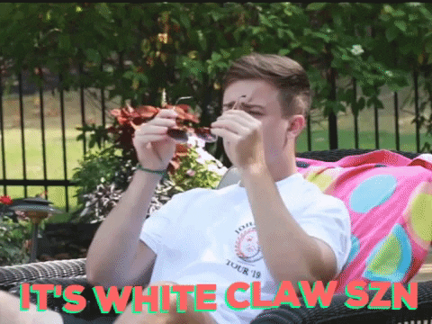 giphygifmaker seltzer white claw whiteclaw GIF