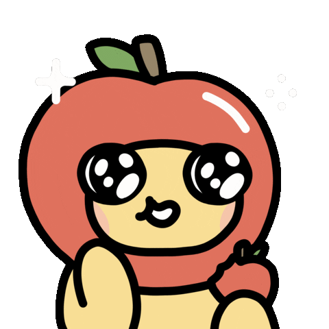 Apple Eating Sticker by WonderPals