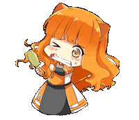 Girl Orange Sticker by re:ON Comics