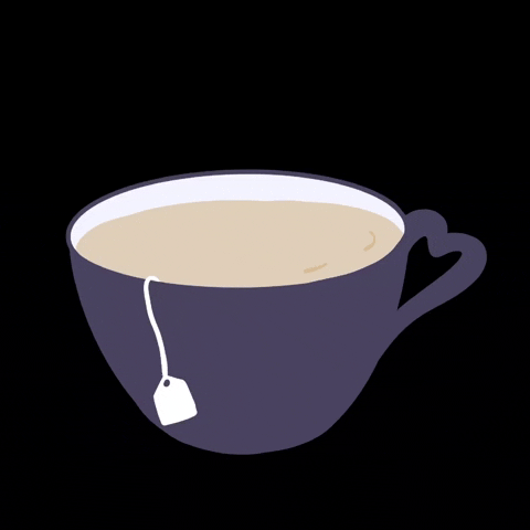 meoradesign pause tea time teatime cup of tea GIF
