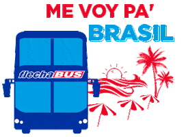 Flechabus travel beach vacation brasil Sticker