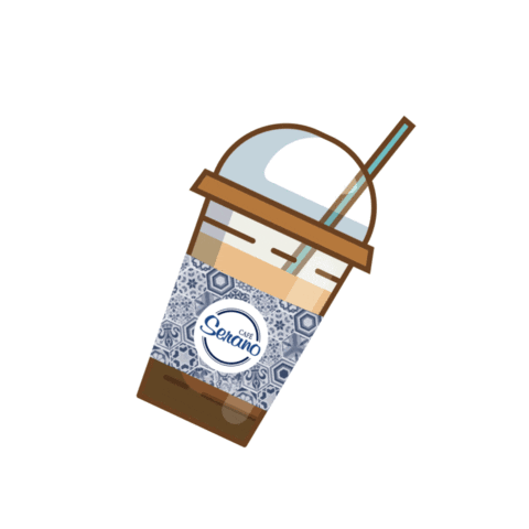 CafeSerano giphyupload iced coffee frappe dalgona Sticker