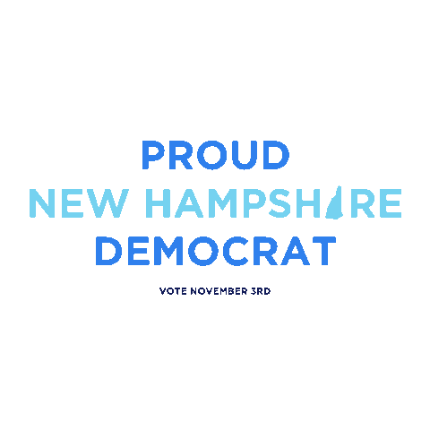 nhdemocraticparty vote election voting democrat Sticker