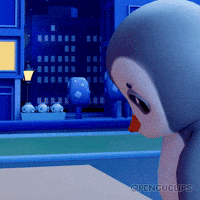 Penguclips tired penguin emotional exhausted GIF