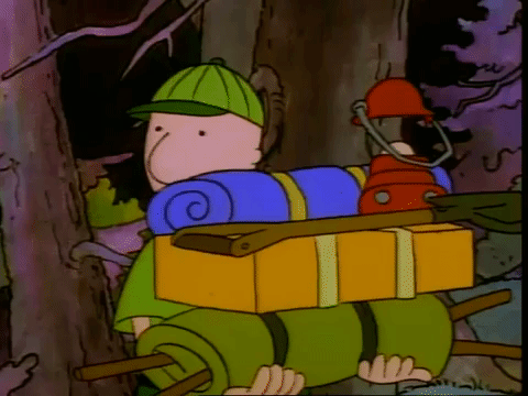 nicksplat camping GIF