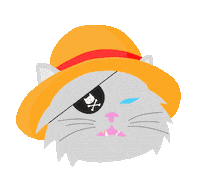One Piece Cat Sticker by Jasi Gray