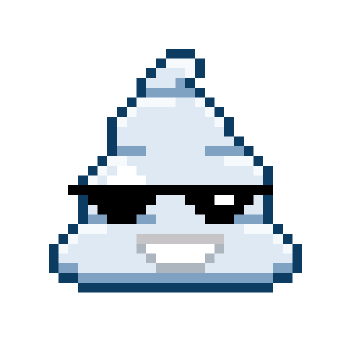 Pixel Shitting Sticker by Poopies.io