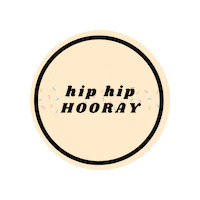 Hooray Hoera Sticker by Funfetti Fiesta