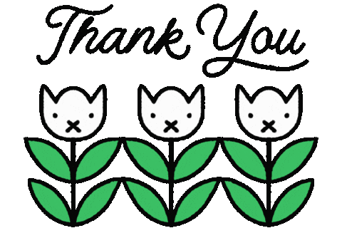Cat Thank You Sticker