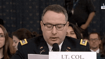 news impeachment impeachment inquiry testimony alexander vindman GIF