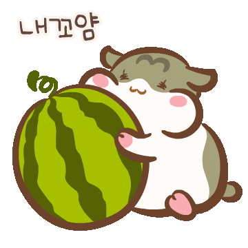 Watermelon Eating Sticker by catgrass