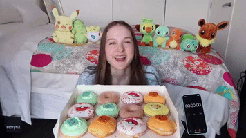 Auckland Woman Downs a Dozen 'Pokemon' Donuts in Under 4 Minutes