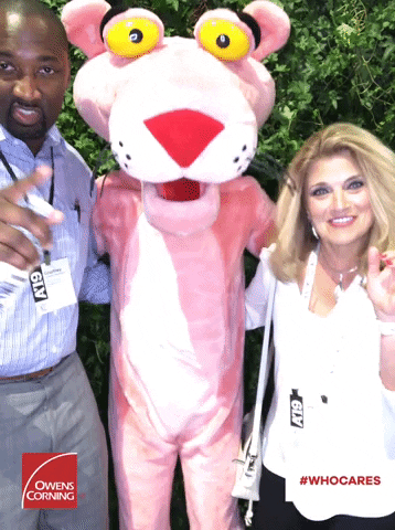 mammothparty giphyupload boomerang pink panther event marketing GIF