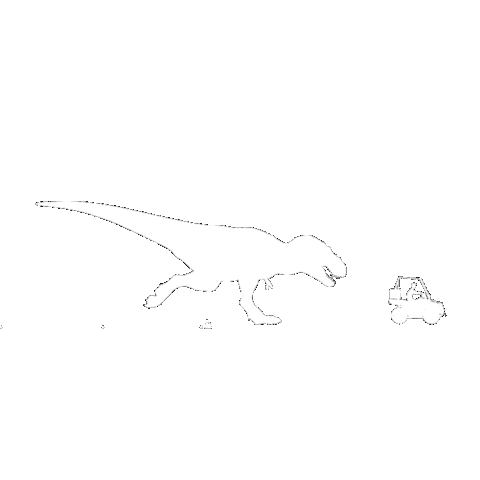 T-Rex Running Sticker by Official JWE Team
