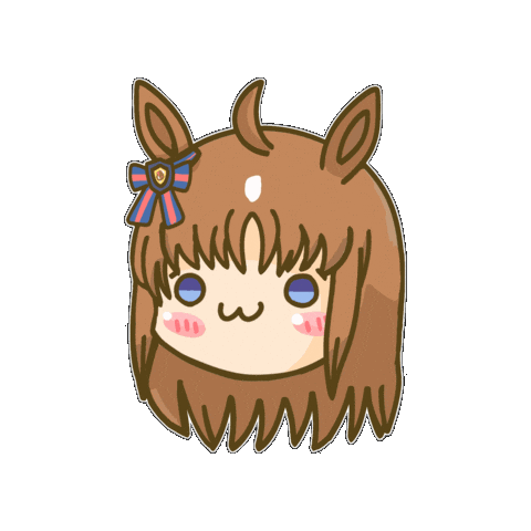 Pretty Derby Horse Sticker by Fluffy the Thunder God 雷神阿毛