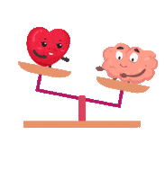 Heart Brain Sticker by Meus Miolos