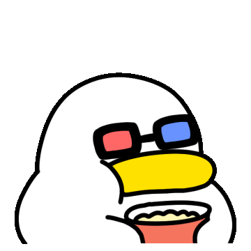 420gram00 character duck popcorn 캐릭터 Sticker