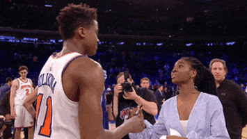 new york knicks hug GIF by NBA