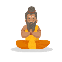CreativeHatti yoga om baba bhakti Sticker
