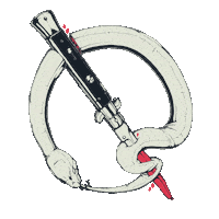 Josh Homme Knife Sticker by Queens of the Stone Age