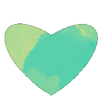 SweetiepaperShoppe sweetiepaper shoppe watercolor heart watercolour heart yellow blue heart Sticker