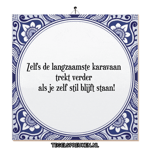 Reis Motivatie Sticker by Tegelspreuken.nl