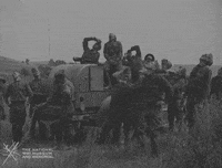 NationalWWIMuseum black and white military footage soldiers GIF