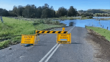 Vehicle Submerged in Floodwater South of Sydney