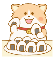 Corgi おにぎり Sticker