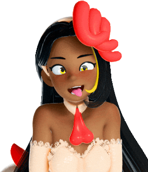 3D Anime Girl Sticker