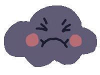 meirha sad angry annoyed cloud Sticker