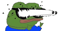 Shock Frog Sticker