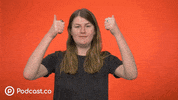 Well Done Thumbs Up GIF by Podcastdotco