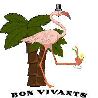 youngsfinewine drink flamingo bahamas bon vivants Sticker