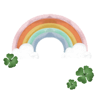 St Patricks Day Rainbow Sticker by Nuovo Pasta
