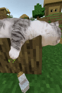 SingNO2 komaru minecraft cat GIF