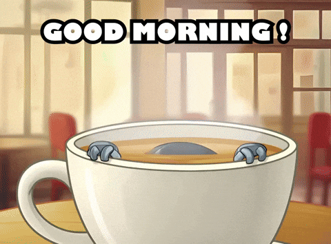Good Morning Coffee Cup GIF by InfiNFT Royale