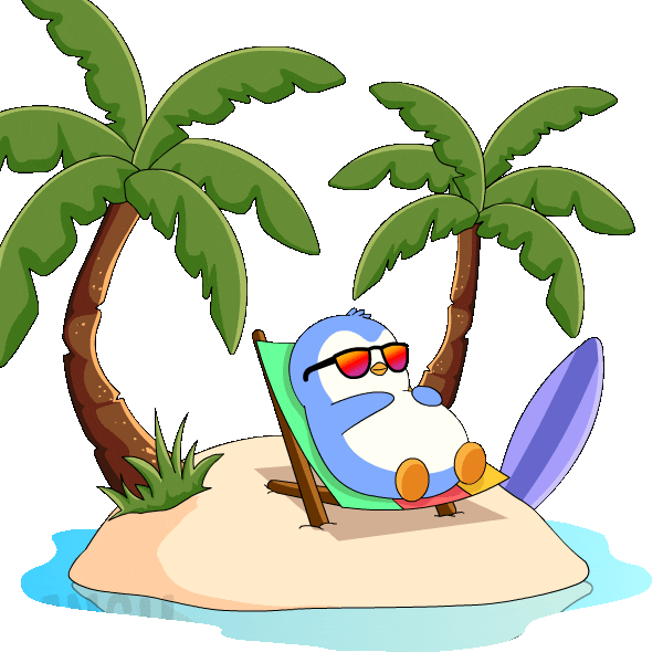 Relaxed Summer Sticker by Pudgy Penguins