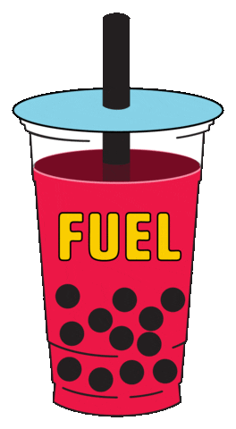 kungfutea giphyupload boba bubble tea fuel Sticker