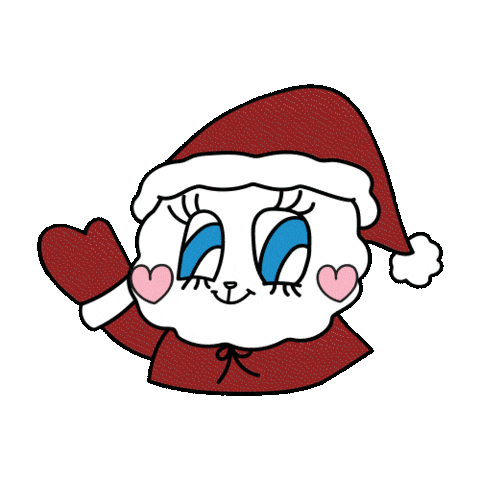Bunny Rabbit Christmas Sticker by HIKOCO