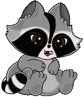 Bubble Raccoon Sticker