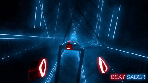 BeatSaber giphyupload vr virtualreality beat saber GIF