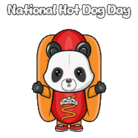 Happy Hot Dog Sticker by PandaPals