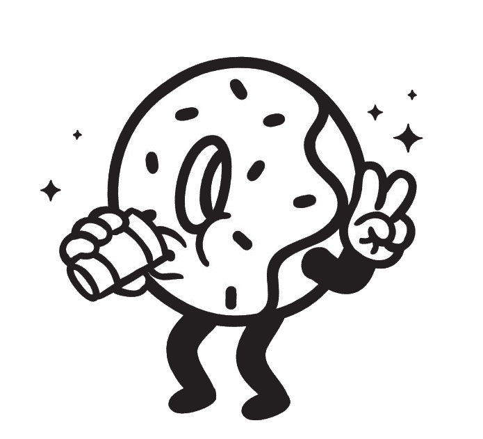 Whocult giphyupload coffee donut donuts Sticker