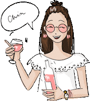 floflosillustrationen illustration hi cheers weekend Sticker