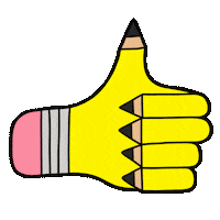 Pencil Thumbs Up Sticker