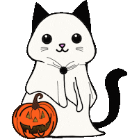Cat Halloween Sticker by KathieKreativ
