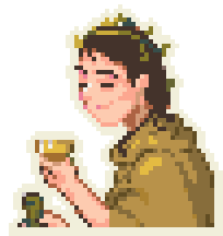 Rolitae drink cheers wine pixel art Sticker