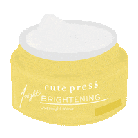 cutepress skincare mask bright skincare routine Sticker