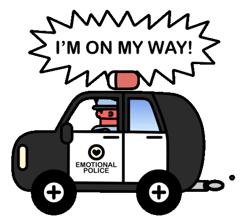 officerbnice giphyupload love car help Sticker